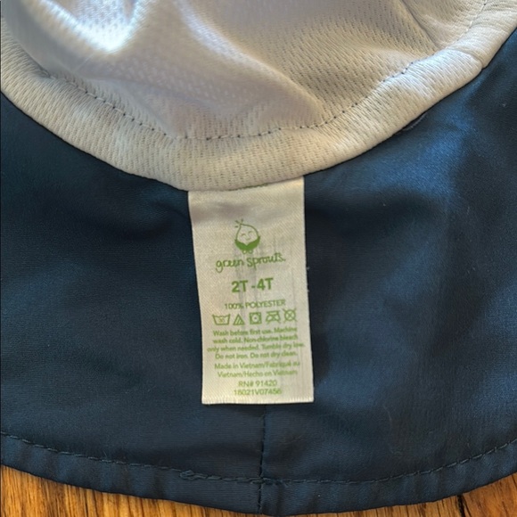 Blue Wide-Brimmed Sun Hat with Floppy Design - Picture 3 of 3